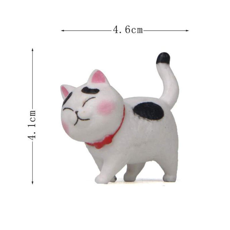 Halloluck 9 Pack Cute Miniature Cat Figure Animal Cat Characters Decor Mini Figure Collection Decor, Cake Topper, Plant, Automobile Decoration,Landscape Scenes - Image 5